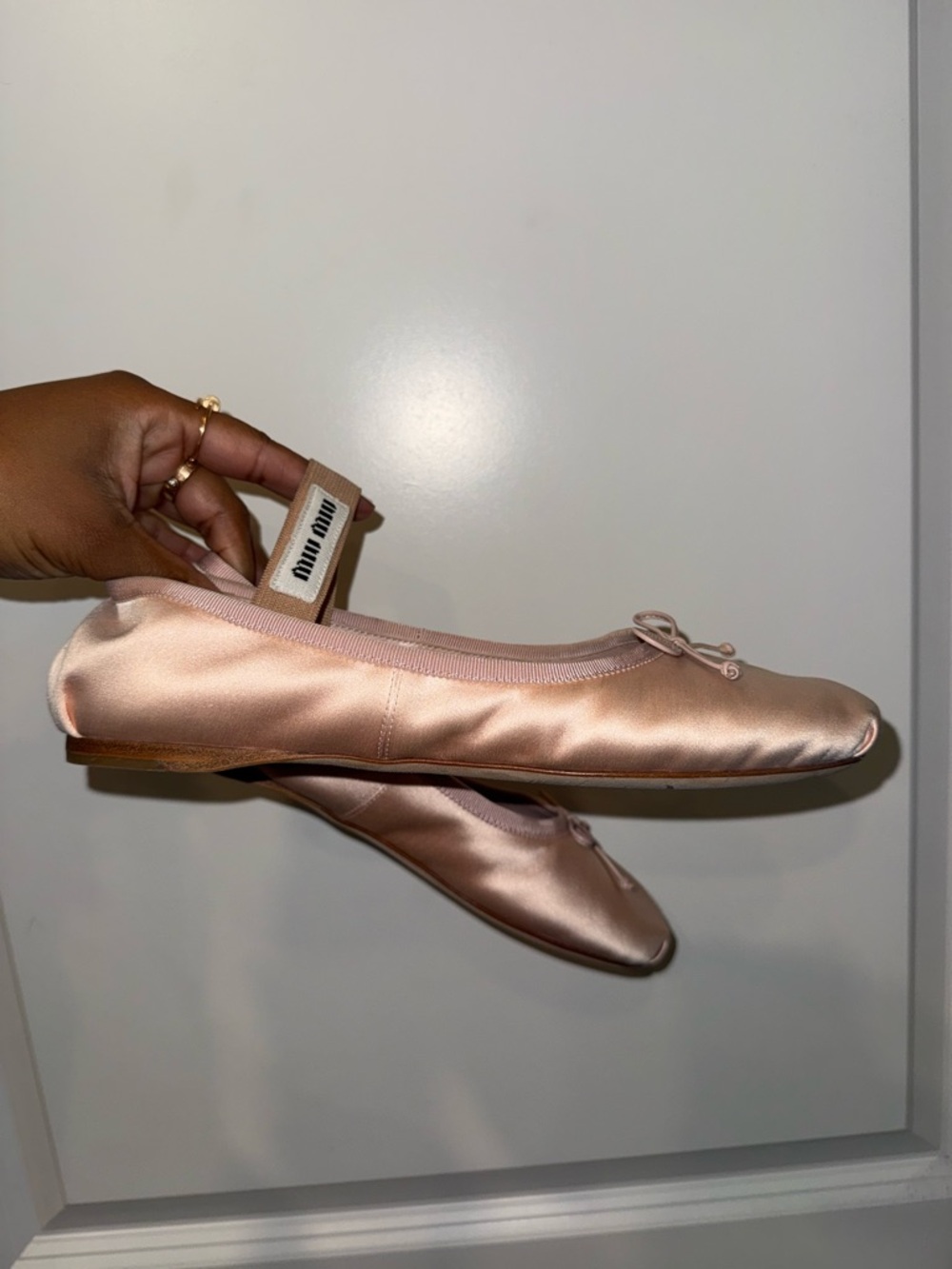 Miu Miu satin ballerinas